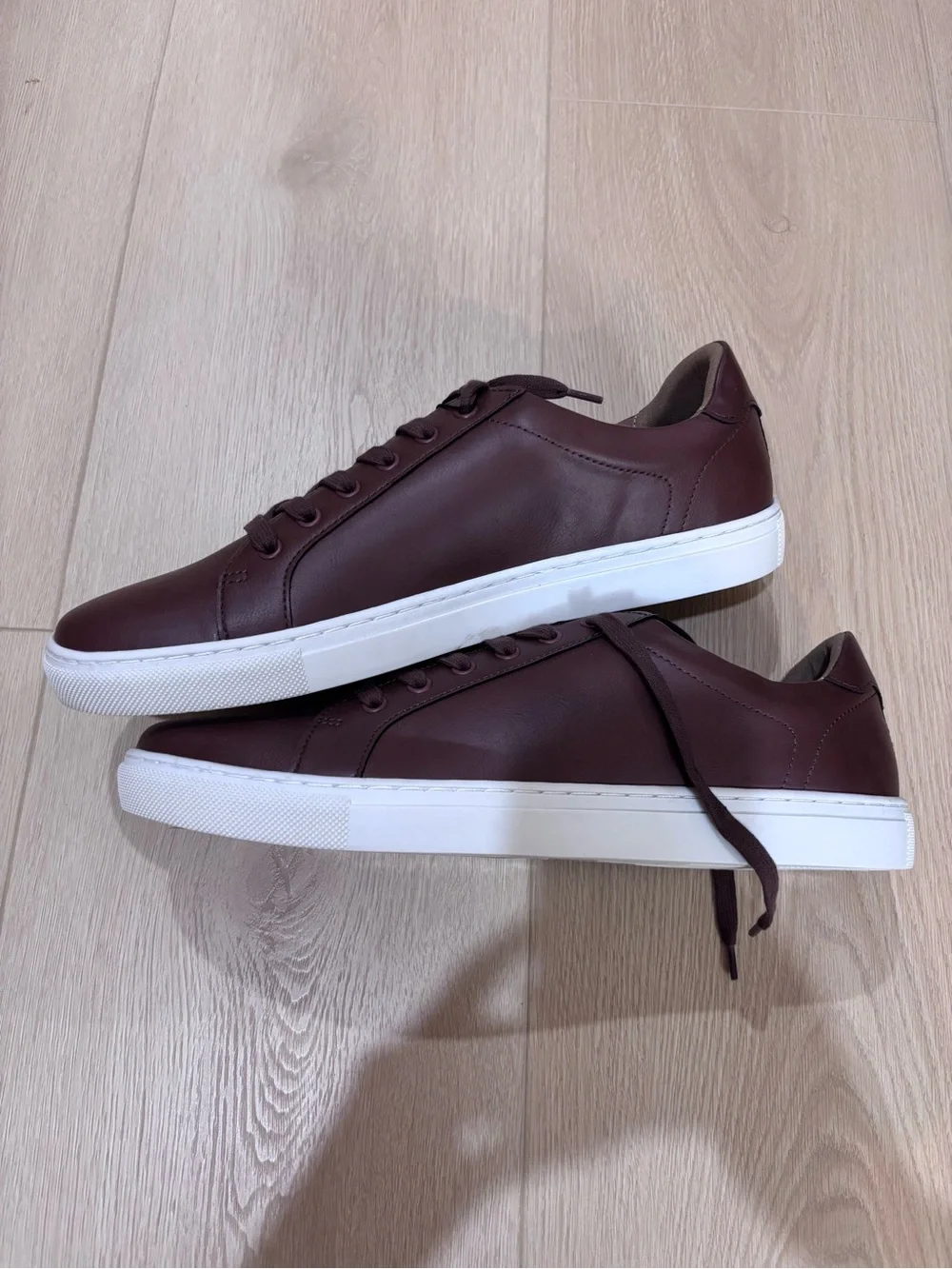 NEW Banana Republic Brown Leather Sneakers with White Outsole